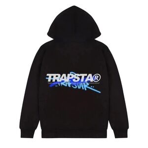 Trapstar Black Spray Paint Hoodie Sweatshirt Men’s Large